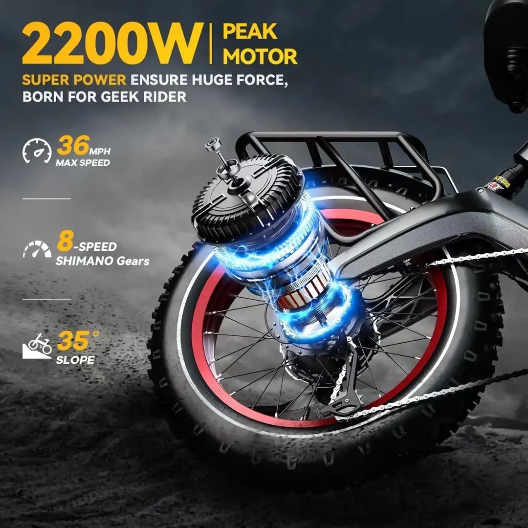 CyberVelo EK6 Up to 100Mile, 35mph