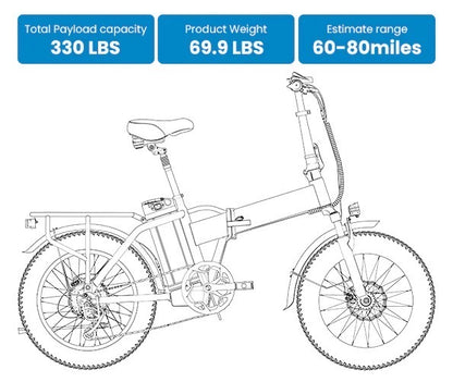 CyberVelo EK6 Up to 100Mile, 35mph